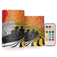 thumbnail image 1 of Yayeee Flameless Candles with Remote Flickering Battery Operated Multi Color Changing, Abstract Boat, 1 of 7