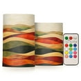 thumbnail image 1 of Yayeee Flameless Candles with Remote Flickering Battery Operated Multi Color Changing, Galactic Candy, 1 of 7