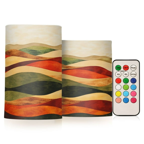 Yayeee Flameless Candles with Remote Flickering Battery Operated Multi Color Changing, Galactic Candy
