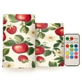 thumbnail image 1 of Yayeee Flameless Candles with Remote Flickering Battery Operated Multi Color Changing, Apple Leaves Pattern, 1 of 7