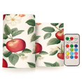 thumbnail image 1 of Yayeee Flameless Candles with Remote Flickering Battery Operated Multi Color Changing, Apples Flower Pattern, 1 of 7