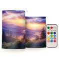 thumbnail image 1 of Yayeee Flameless Candles with Remote Flickering Battery Operated Multi Color Changing, Beautiful Mountain, 1 of 7