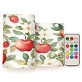 thumbnail image 1 of Yayeee Flameless Candles with Remote Flickering Battery Operated Multi Color Changing, Beige Apple Pattern, 1 of 7
