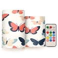 thumbnail image 1 of Yayeee Flameless Candles with Remote Flickering Battery Operated Multi Color Changing, Beige Butterflies, 1 of 7