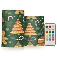 thumbnail image 1 of Yayeee Flameless Candles with Remote Flickering Battery Operated Multi Color Changing, Beige Christmas Gingerbread, 1 of 7