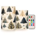 thumbnail image 1 of Yayeee Flameless Candles with Remote Flickering Battery Operated Multi Color Changing, Beige Christmas Trees, 1 of 7