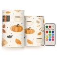 thumbnail image 1 of Yayeee Flameless Candles with Remote Flickering Battery Operated Multi Color Changing, Beige Fall Pumpkin, 1 of 7