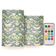 thumbnail image 1 of Yayeee Flameless Candles with Remote Flickering Battery Operated Multi Color Changing, Beige Floral, 1 of 7
