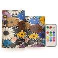 thumbnail image 1 of Yayeee Flameless Candles with Remote Flickering Battery Operated Multi Color Changing, Beige Flowers, 1 of 7