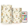 thumbnail image 1 of Yayeee Flameless Candles with Remote Flickering Battery Operated Multi Color Changing, Birds Sunflowers, 1 of 7