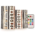 thumbnail image 1 of Yayeee Flameless Candles with Remote Flickering Battery Operated Multi Color Changing, Black Abstract Dots, 1 of 7