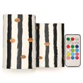 thumbnail image 1 of Yayeee Flameless Candles with Remote Flickering Battery Operated Multi Color Changing, Black Abstract Stripes, 1 of 7
