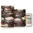 thumbnail image 1 of Yayeee Flameless Candles with Remote Flickering Battery Operated Multi Color Changing, Black Chocolate Cakes, 1 of 7