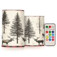 thumbnail image 1 of Yayeee Flameless Candles with Remote Flickering Battery Operated Multi Color Changing, Black Deer, 1 of 7