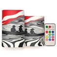thumbnail image 1 of Yayeee Flameless Candles with Remote Flickering Battery Operated Multi Color Changing, Black Illusionary Boat, 1 of 7