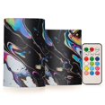thumbnail image 1 of Yayeee Flameless Candles with Remote Flickering Battery Operated Multi Color Changing, Black, 1 of 7