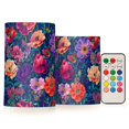 thumbnail image 1 of Yayeee Flameless Candles with Remote Flickering Battery Operated Multi Color Changing, Blooming Flowers Pattern, 1 of 7