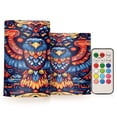 thumbnail image 1 of Yayeee Flameless Candles with Remote Flickering Battery Operated Multi Color Changing, Blue Abstract Eagle, 1 of 7