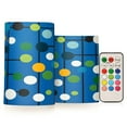 thumbnail image 1 of Yayeee Flameless Candles with Remote Flickering Battery Operated Multi Color Changing, Blue Abstract, 1 of 7