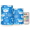 thumbnail image 1 of Yayeee Flameless Candles with Remote Flickering Battery Operated Multi Color Changing, Blue Bears, 1 of 7