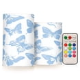thumbnail image 1 of Yayeee Flameless Candles with Remote Flickering Battery Operated Multi Color Changing, Blue Butterfly, 1 of 7