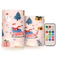 thumbnail image 1 of Yayeee Flameless Candles with Remote Flickering Battery Operated Multi Color Changing, Blue Christmas Santa, 1 of 7
