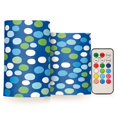 thumbnail image 1 of Yayeee Flameless Candles with Remote Flickering Battery Operated Multi Color Changing, Blue Dots, 1 of 7