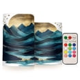 thumbnail image 1 of Yayeee Flameless Candles with Remote Flickering Battery Operated Multi Color Changing, Blue Mountains, 1 of 7
