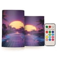 thumbnail image 1 of Yayeee Flameless Candles with Remote Flickering Battery Operated Multi Color Changing, Blue Neon Road, 1 of 7