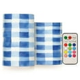 thumbnail image 1 of Yayeee Flameless Candles with Remote Flickering Battery Operated Multi Color Changing, Blue Plain, 1 of 7