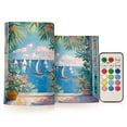 thumbnail image 1 of Yayeee Flameless Candles with Remote Flickering Battery Operated Multi Color Changing, Blue Sea, 1 of 7