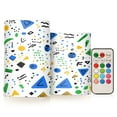 thumbnail image 1 of Yayeee Flameless Candles with Remote Flickering Battery Operated Multi Color Changing, Blue Simple Shapes, 1 of 7