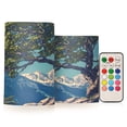 thumbnail image 1 of Yayeee Flameless Candles with Remote Flickering Battery Operated Multi Color Changing, Blue Tree, 1 of 7