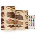thumbnail image 1 of Yayeee Flameless Candles with Remote Flickering Battery Operated Multi Color Changing, Brown Cakes, 1 of 7
