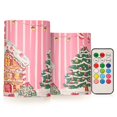 thumbnail image 1 of Yayeee Flameless Candles with Remote Flickering Battery Operated Multi Color Changing, Brown Gingerbread House, 1 of 7
