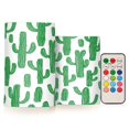 thumbnail image 1 of Yayeee Flameless Candles with Remote Flickering Battery Operated Multi Color Changing, Red Floral Pattern, 1 of 7