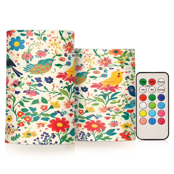 Yayeee Flameless Candles with Remote Flickering Battery Operated Multi Color Changing, Cartoon Animals