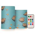 thumbnail image 1 of Yayeee Flameless Candles with Remote Flickering Battery Operated Multi Color Changing, Cartoon Capybaras, 1 of 7