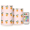 thumbnail image 1 of Yayeee Flameless Candles with Remote Flickering Battery Operated Multi Color Changing, Cartoon Citrus, 1 of 7