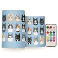thumbnail image 1 of Yayeee Flameless Candles with Remote Flickering Battery Operated Multi Color Changing, Cartoon Cute Cat, 1 of 7