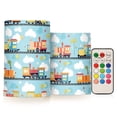 thumbnail image 1 of Yayeee Flameless Candles with Remote Flickering Battery Operated Multi Color Changing, Cartoon Train Pattern, 1 of 7