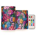 thumbnail image 1 of Yayeee Flameless Candles with Remote Flickering Battery Operated Multi Color Changing, Charming Floral Pattern, 1 of 7
