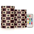 thumbnail image 1 of Yayeee Flameless Candles with Remote Flickering Battery Operated Multi Color Changing, Checkered Stars Pattern, 1 of 7