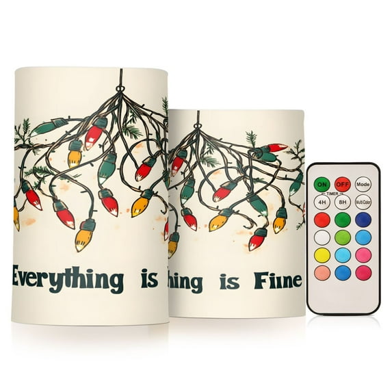 Yayeee Flameless Candles with Remote Flickering Battery Operated Multi Color Changing, Christmas Light