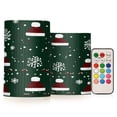 thumbnail image 1 of Yayeee Flameless Candles with Remote Flickering Battery Operated Multi Color Changing, Christmas Santa Hats, 1 of 7