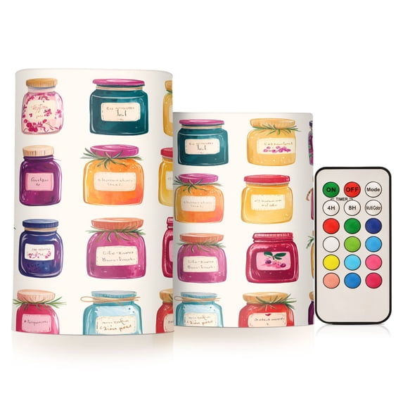 Yayeee Flameless Candles with Remote Flickering Battery Operated Multi Color Changing, Colorful Jam