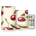 thumbnail image 1 of Yayeee Flameless Candles with Remote Flickering Battery Operated Multi Color Changing, Cute Cherry, 1 of 7
