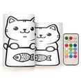 thumbnail image 1 of Yayeee Flameless Candles with Remote Flickering Battery Operated Multi Color Changing, Cute Chubby Cat, 1 of 7