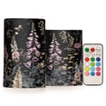 thumbnail image 1 of Yayeee Flameless Candles with Remote Flickering Battery Operated Multi Color Changing, Orange Geometric Pattern, 1 of 7