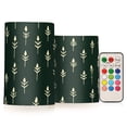 thumbnail image 1 of Yayeee Flameless Candles with Remote Flickering Battery Operated Multi Color Changing, Dark Green Plants, 1 of 7